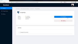PostgreSQL on stackhero.io