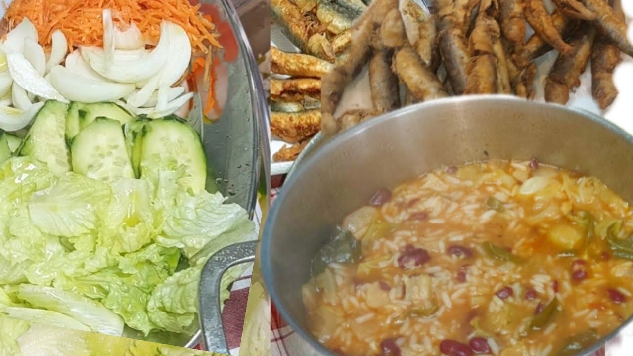 REAPROVEITANDO ARROZ DE ONTEM PARA FAZER ARROZ  SOLTO E SERVIR COM  FILHOTES DE SARDINHA (petingas)