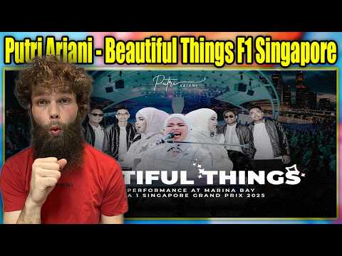 FIRST REACTION TO: Putri Ariani - Beautiful Things Cover F1 Singapore