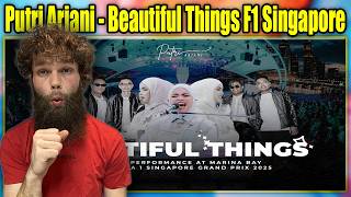 FIRST REACTION TO: Putri Ariani - Beautiful Things Cover F1 Singapore