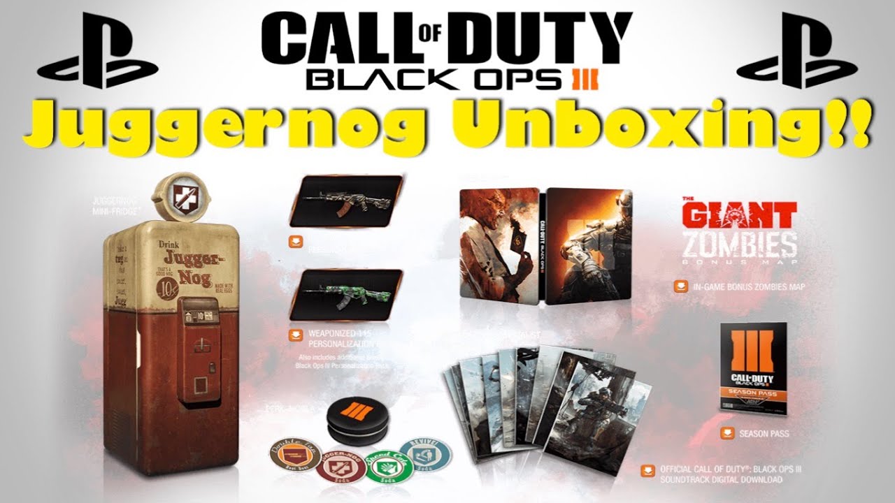 Black Ops 3 JUGGERNOG EDITION Unboxing! Mini Fridge, Specialist Art