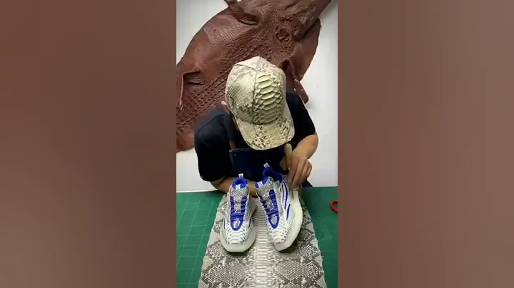 Genuine python leather original color handmade sneakers #shorts #handmade #sneakers #python