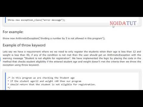 Throw exception in java