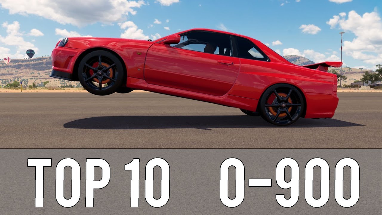 Forza Horizon 3 TOP 10 FASTEST 0900 CARS! CRAZY ACCELERATIONS! YouTube