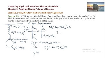 Exercise 5.3 (Part a) - Chapter 5 "Applying Newton’s Laws of Motion" : University physics 15th Ed.
