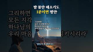 잠들기전 평안기도 | 불안 해소 1분 | 불면증 치유  | 성경말씀  | 말씀의숨 #Shorts #기도의힘 #명언 #축복된삶