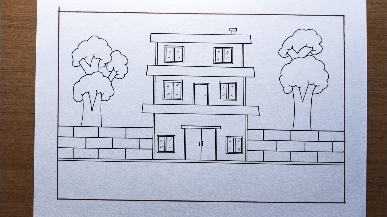 house drawing easy | house drawing step by step | house drawing simple | house drawing video