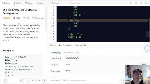 659. Split Array into Consecutive Subsequences | Korean | Medium