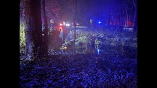 Car slides off bridge, into creek due to icy conditions along Greene County road | WHIO-TV