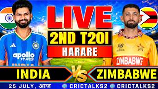 🔴 Live: India vs Zimbabwe, 2nd T20I | 2026 Series | Cricket Match Today Score & Commentary screenshot 1