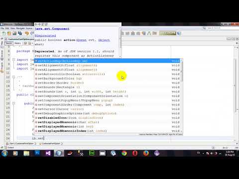 How to Get Informatioin Font Message in Java Netbeans