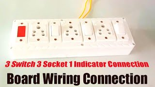3 Switch, 3 Socket, 1 Indicator Connection || Board Wiring Connection || Very Simple Method screenshot 5