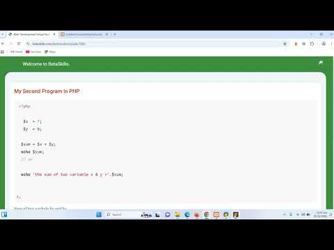 My Second PHP Program | Sum of Two Variables in PHP (Beginner Tutorial)