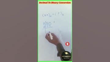 To Binary Conversion best trick | how to convert a decimal number to Binary #short