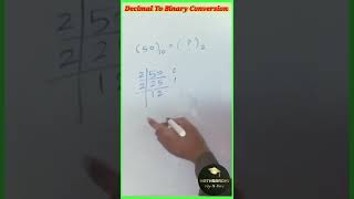 To Binary Conversion best trick | how to convert a decimal number to Binary #short