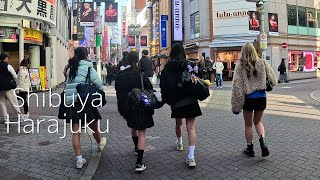【Shibuya & Harajuku】Tokyo Winter Walk 2026 | Scramble Crossing to Takeshita Street 37min【4K】