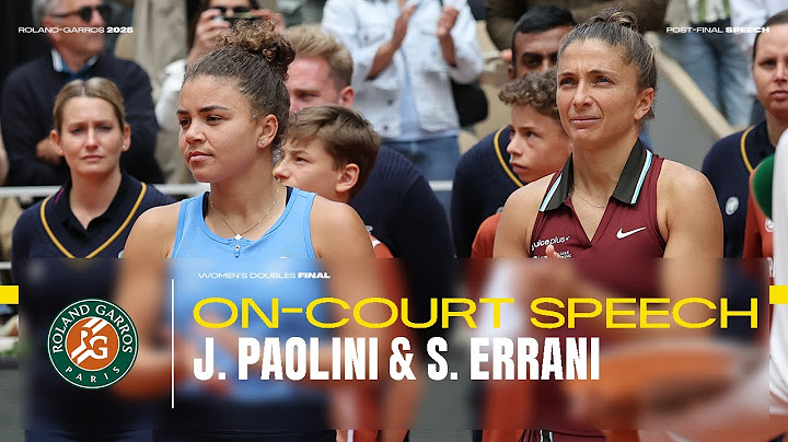 Errani and Paolini post-final speech | Roland-Garros 2025