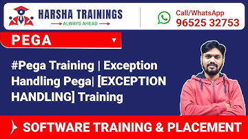 #Pega Training | Exception Handling Pega| [EXCEPTION HANDLING]  Training Call/Whatsapp +919652532753