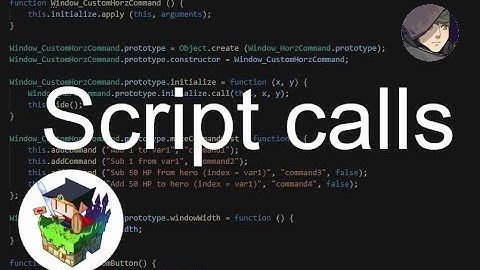 RPG maker MV script call list - video version