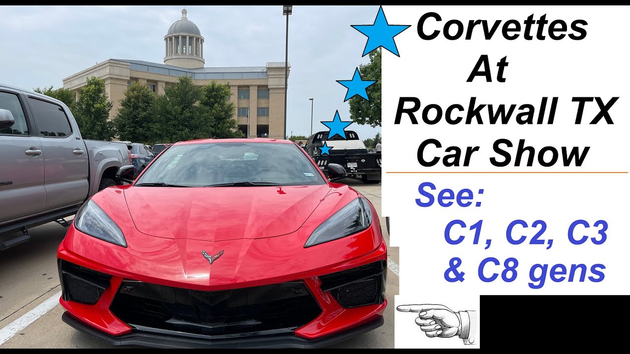 Corvettes Like Crazy at Rockwall TX Car Show Part 1 YouTube