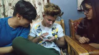 Deepak Joshi Playing With A Small Bird In Hands Akriti Agarwal Feels Scared At Tej Rathores Home