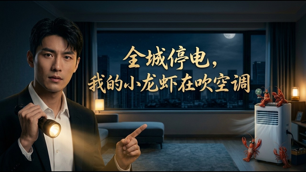 全城停電，我的小龍蝦在吹空調