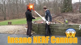 Worlds LARGEST Nerf Gun Fire Cannon (Building the Largest Nerf Gun Cannon)