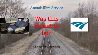 Amtrak Illini Service 393: Chicago to Carbondale (Business Class) + ft old seats | HD