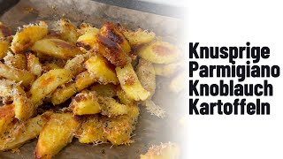 Knusprige Parmigiano  Knoblauch Kartoffeln 😋, Хрустящий картофель с пармезаном и чесноком