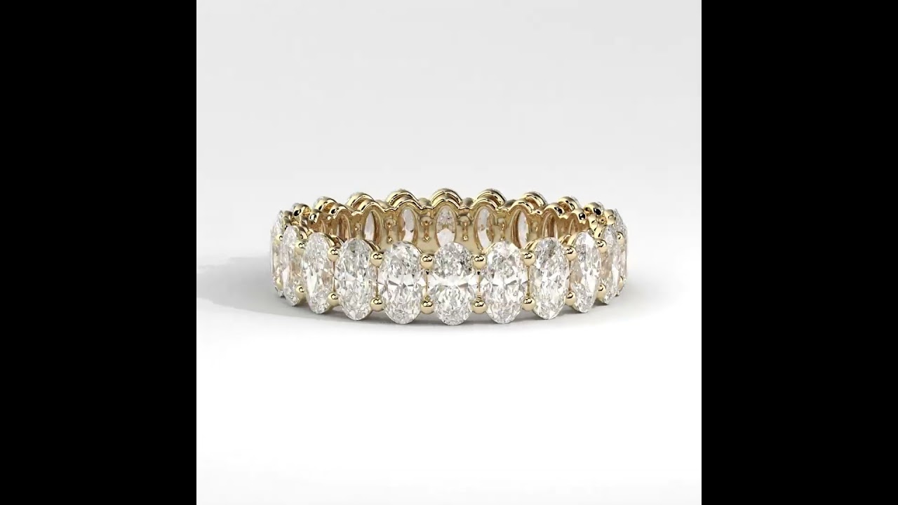 Oval Cut Diamond Full Eternity Wedding Band