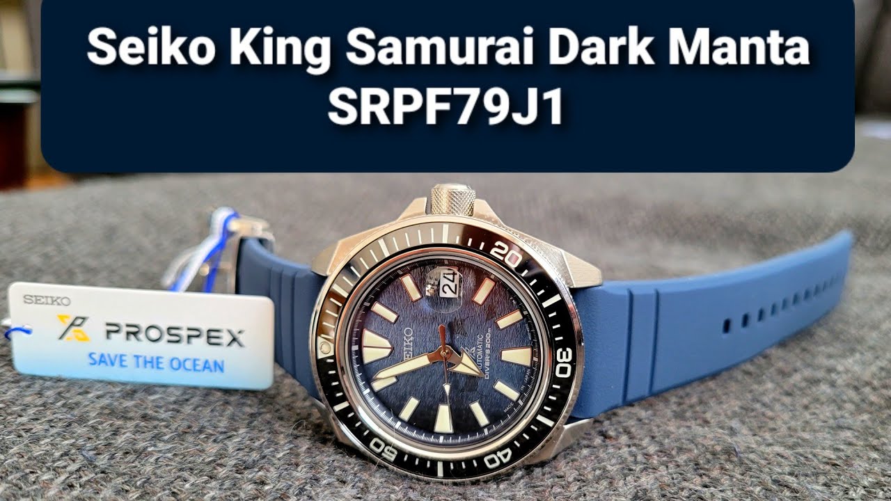Seiko King Samurai SRPF79J1 Save The Ocean Dark Manta Ray - YouTube