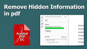 How to remove Hidden Information from pdf document using Adobe Acrobat Pro