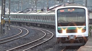 【電笛付き】常磐線    E501系K703編成（526M    水戸行き）泉駅入線