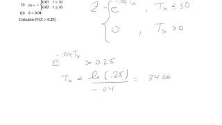 EXAM LTAM: Probabilities and Percentiles 2