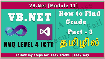 How to Find Grade using VB.NET in Tamil | NVQ Level 4 in ICT