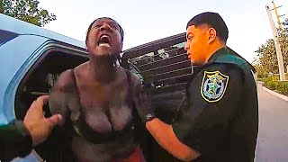 Psycho Karen Gets Arrested, Tries To Bite Police