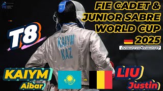 2025 青少年佩劍世界盃 多爾多馬 德國少年組 男佩 個人T8Kaiym Aibar Kaz Vs Ger Liu Dominic