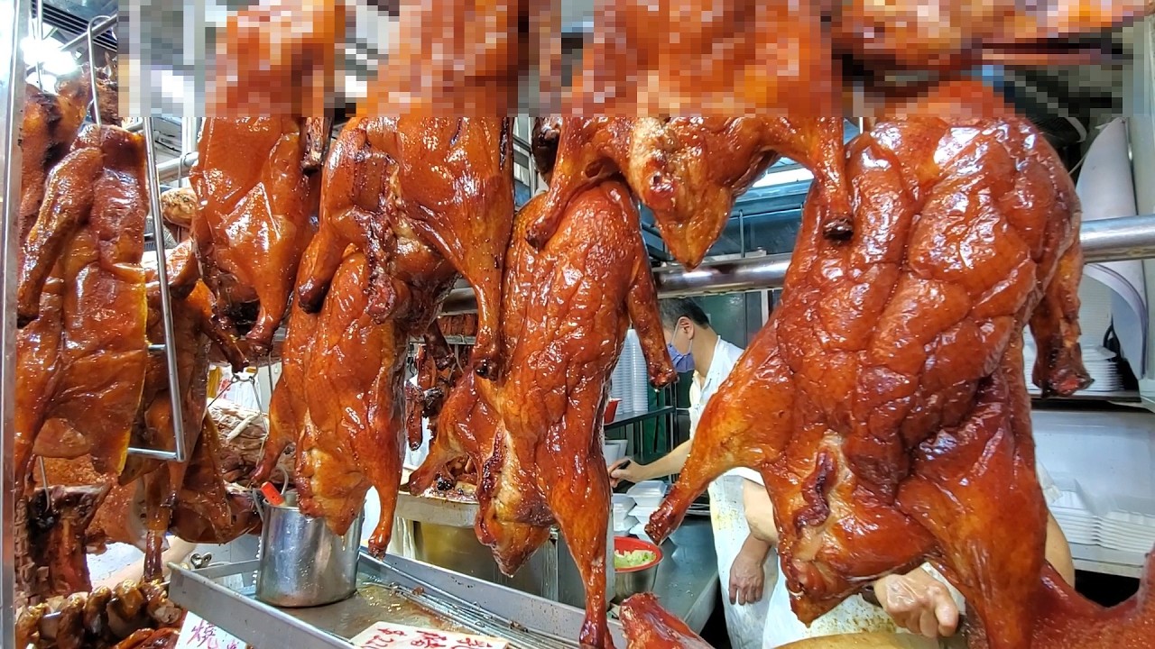 Супер#ЖареныйПоросенок #Брюхо #ЖаренаяУтка #ЖареныйГусь #Курица #ASMR #ЧатГпт #УличнаяЕдаГонконга