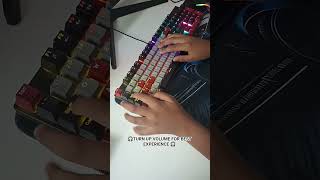 custom MageGee MK61 Tactile blue switch tape and foam mod (poppy) #fyp #gaming #asmr #monkeytype