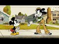 Peter uses his Hurricane Holler at Mortimer from Mickey The Mouse Shorts: Pete's Scorned.