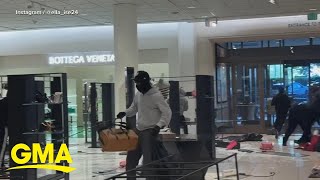 Flash mob steals nearly $100,000 worth of items in California mall | GMA