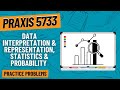 Data Interpretation and Representation, Statistics &amp; Probability Problems for Praxis Core Math 5733