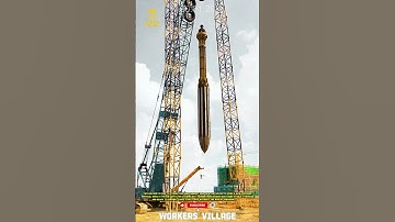 🚧 Vertical Soil Compactor — Power from Within! #workersvillage #innovation #machine #heavyequipment