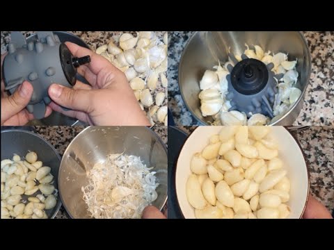 تقشير الثوم بالمكينة السحرية في دقيقة واحدة بدون سكين    