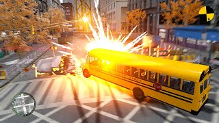 GTA 4 Crazy School Bus Crashes Ep.4