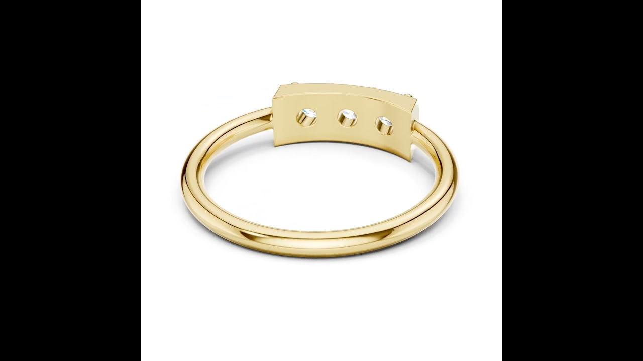 Triple Stone Round Cut Diamond Anniversary Band