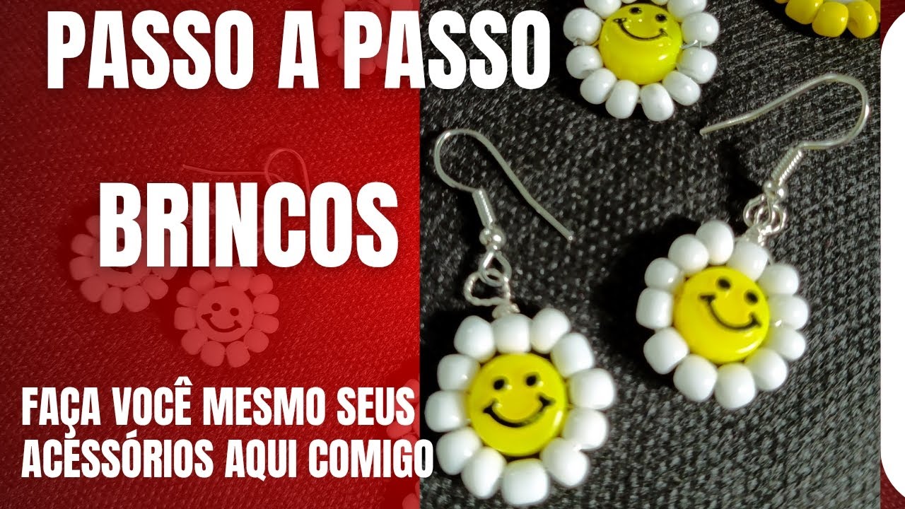 Brincos de Miçangas simples passo a passo - YouTube