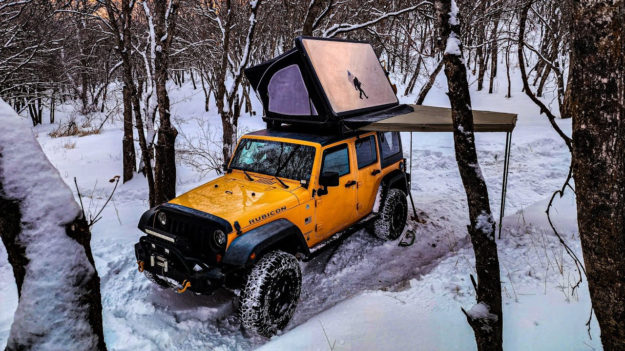 My First Solo Winter Camping Trip in my Jeep Freezing Temps 🥶 YouTube