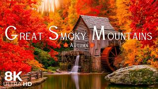 Great Smoky Mountains Autumn 8K UHD 🍁 Cades Cove, Clingmans Dome and a Sea of Autumn Colors