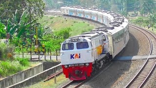 FULL NGEBUT DI TIKUNGAN TAJAM‼️ SEHARIAN NONTON BANYAK KERETA API NGEBUT DI TIBER BUNIAYU